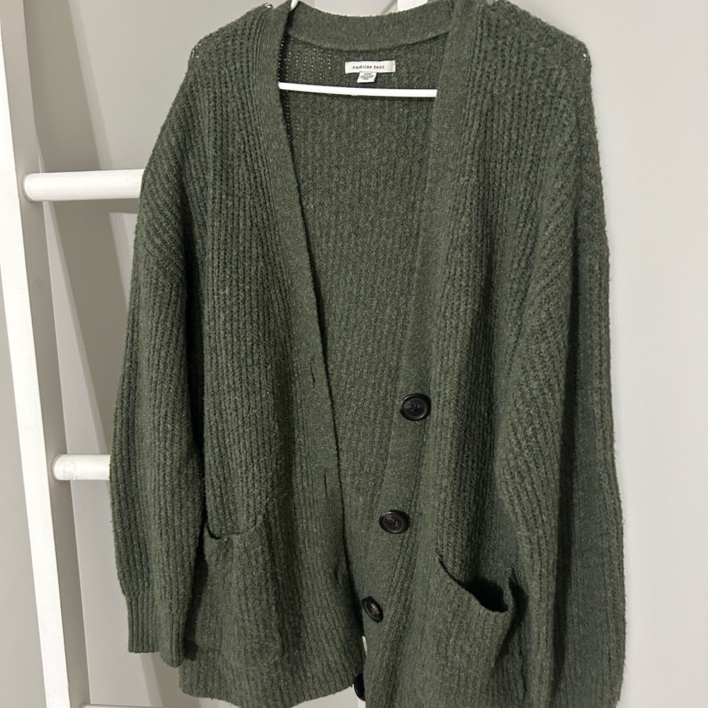 American Eagle Outfitters Forest Green Cardigan